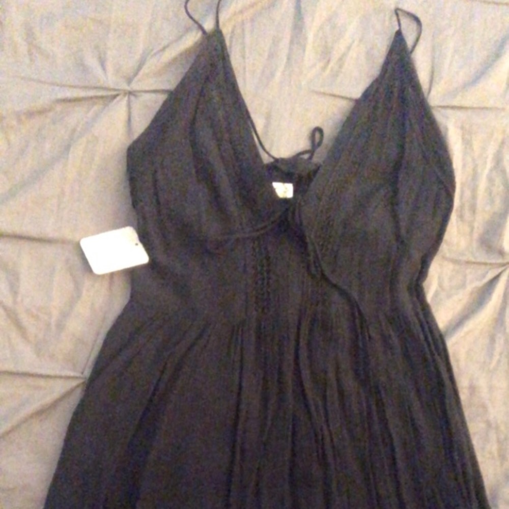 Size xs black sheer summer dress
